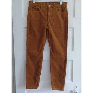 J. Crew mid-rise skinny corduroy pants womens 27 tobacco brown 5-pocket stretch